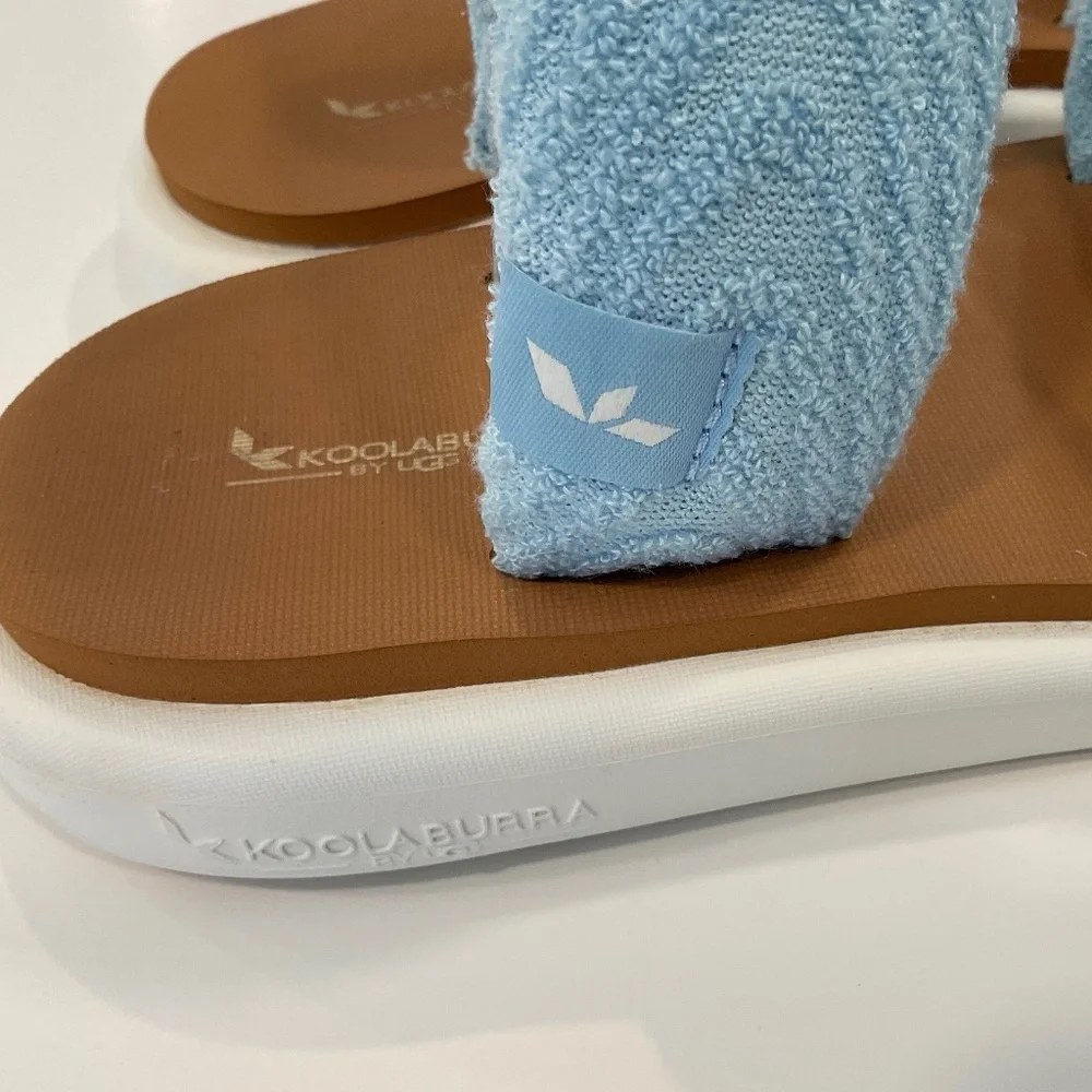 KOOLABURRA by UGG Alane Terry Slide Sandal Blue Size 9